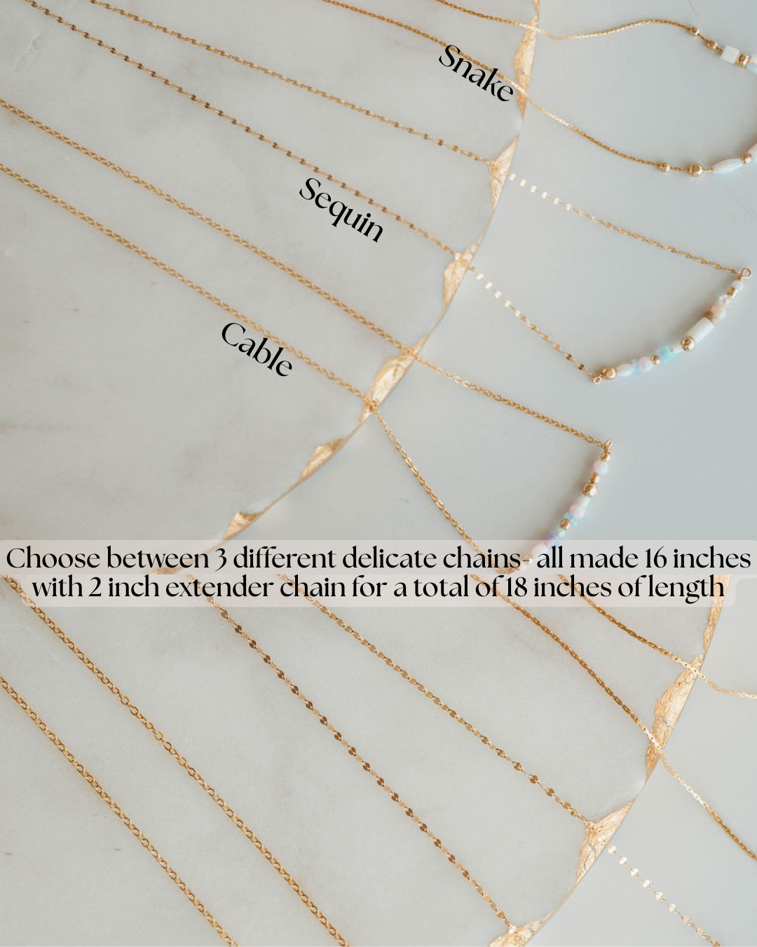 Bloom Necklace- 14k Gold Fill/ Sterling Silver - Opalite Collection