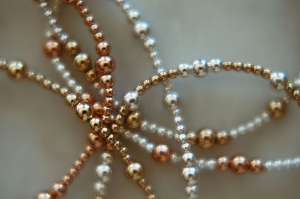 Oaklyn - Mixed Metal Gold Fill + Sterling Silver Beaded Bracelet- WHOLESALE