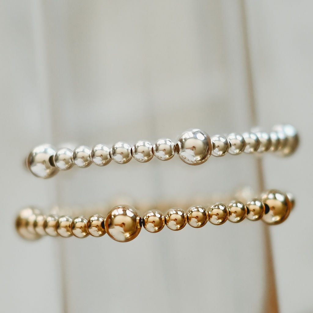 Stella Gold & Silver Beaded Bracelet- WHOLESALE