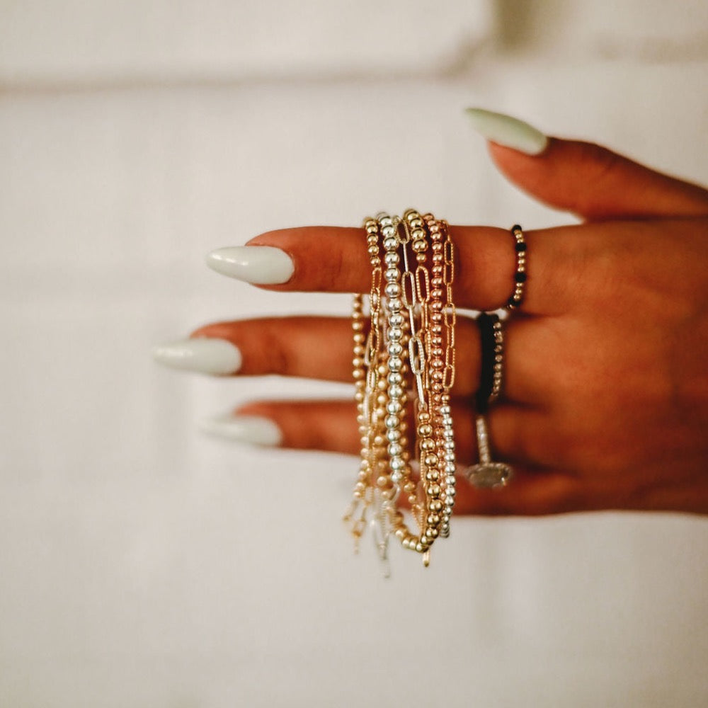 Joy - Chain and Beaded Bracelet - WHOLESALE