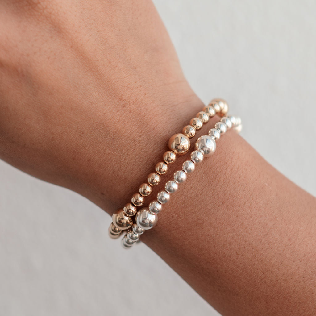 Stella Gold & Silver Beaded Bracelet- WHOLESALE