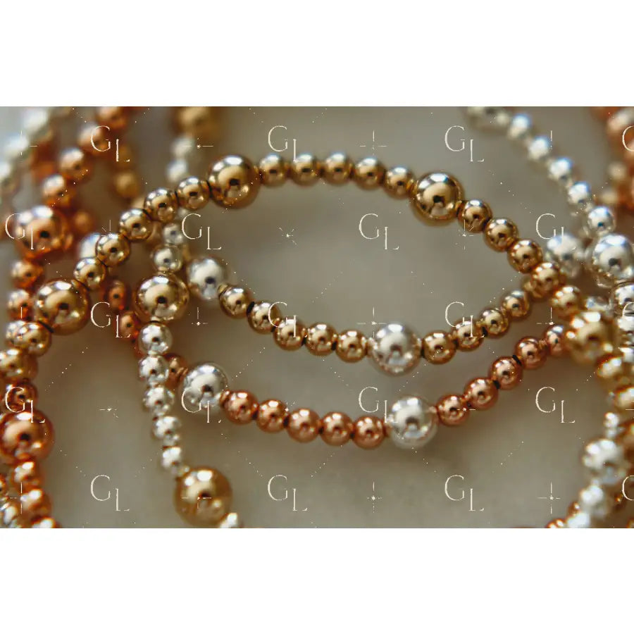 Crew - Mixed Metal Gold Fill Beaded Bracelet