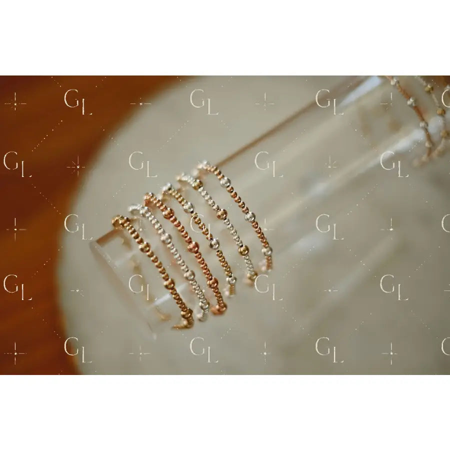 Hayes - Mixed Metal Gold Fill Beaded Bracelet