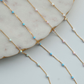 Single Opal Gold Fill Gemstone Permanent Jewelry Chain READY TO SHIP