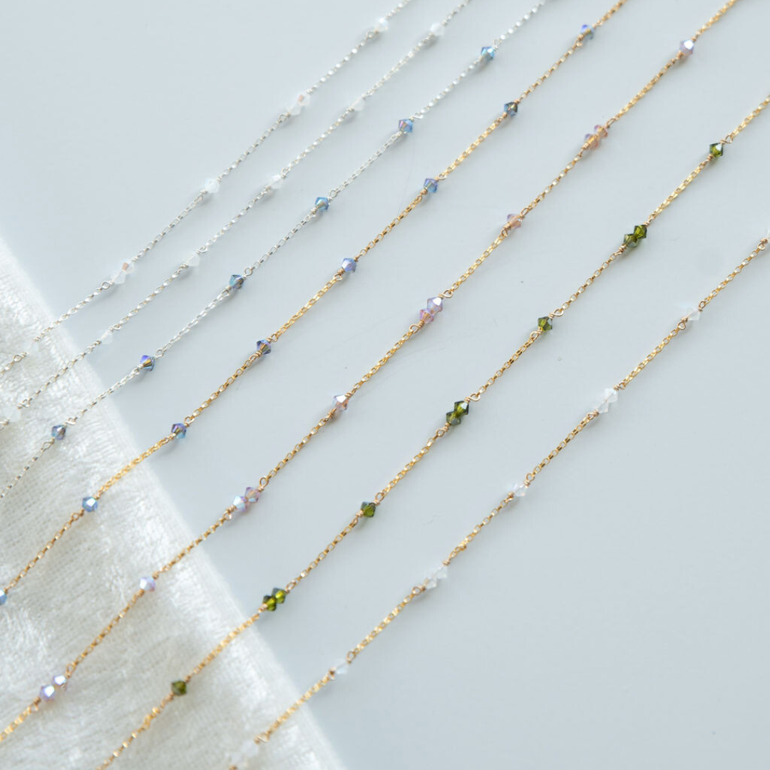 Swarovski Crystal Permanent Jewelry Chain- READY TO SHIP