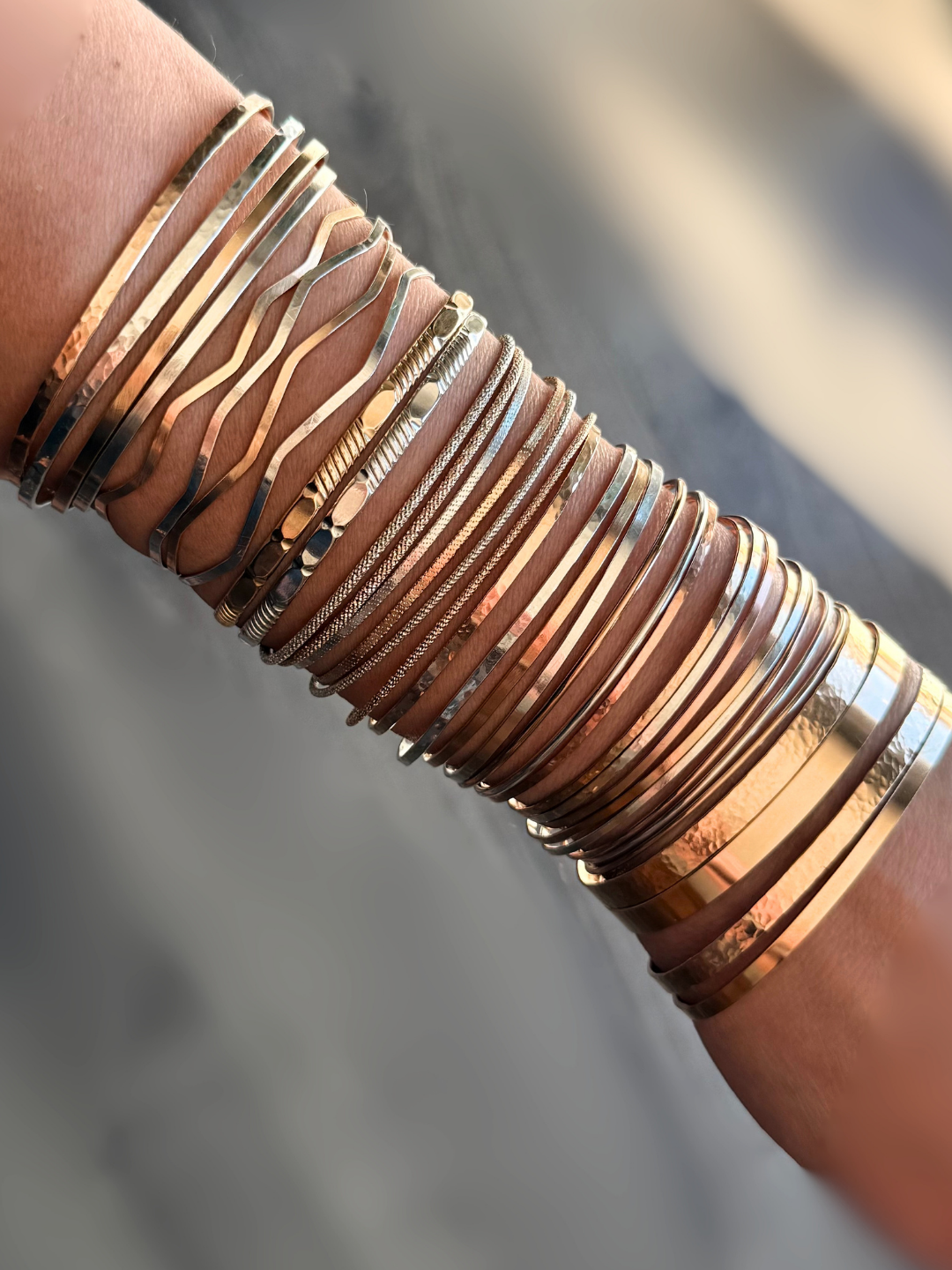 Permanent Jewelry Bangle - Gold Fill, Sterling Silver, Rose Gold Fill