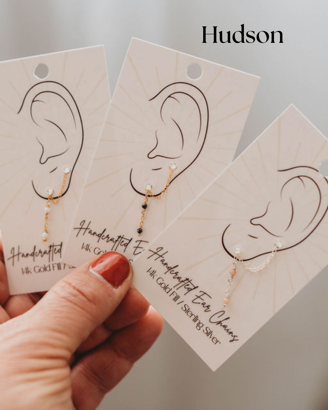 Ear Chains- 14k Gold Fill or Sterling Silver