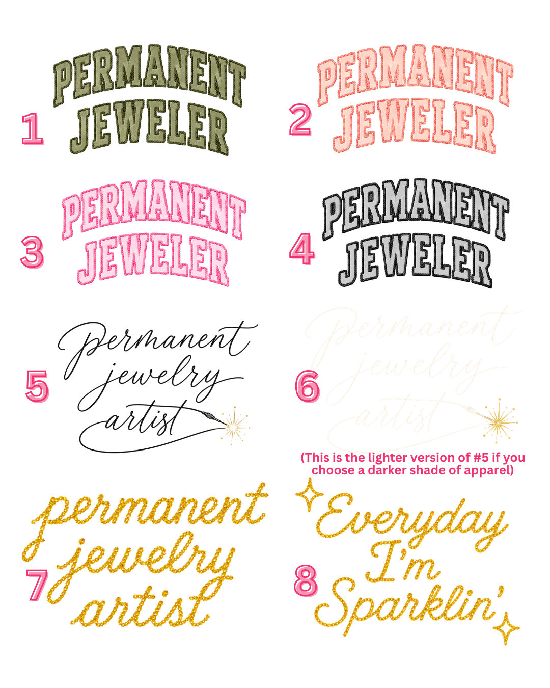 Custom Permanent Jewelry Graphic Tote Bag