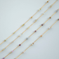 Green Garnet, Ruby, Morganite and Pink Opal Permanent Jewelry Chain- READY TO SHIP