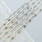 Sapphire, Cubic Zirconia, Tourmaline, Peach Moonstone, Dalmatian Jasper Permanent Jewelry Chain - READY TO SHIP