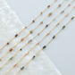 Sapphire, Cubic Zirconia, Tourmaline, Peach Moonstone, Dalmatian Jasper Permanent Jewelry Chain - READY TO SHIP