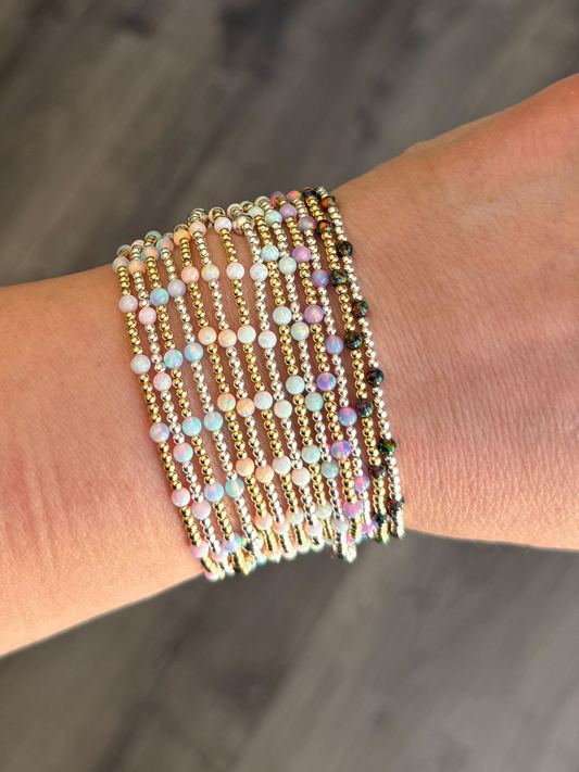 Ezra Opal Gold Fill and Sterling Silver Bracelet PREORDER