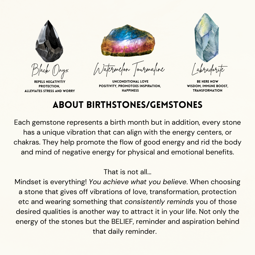 Charolette Birthstone Gemstone Beaded Bracelet - WHOLESALE
