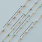 Chocolate Moonstone, Emerald, Chrysoprase, Chalcedony Permanent Jewelry Chain- READY TO SHIP