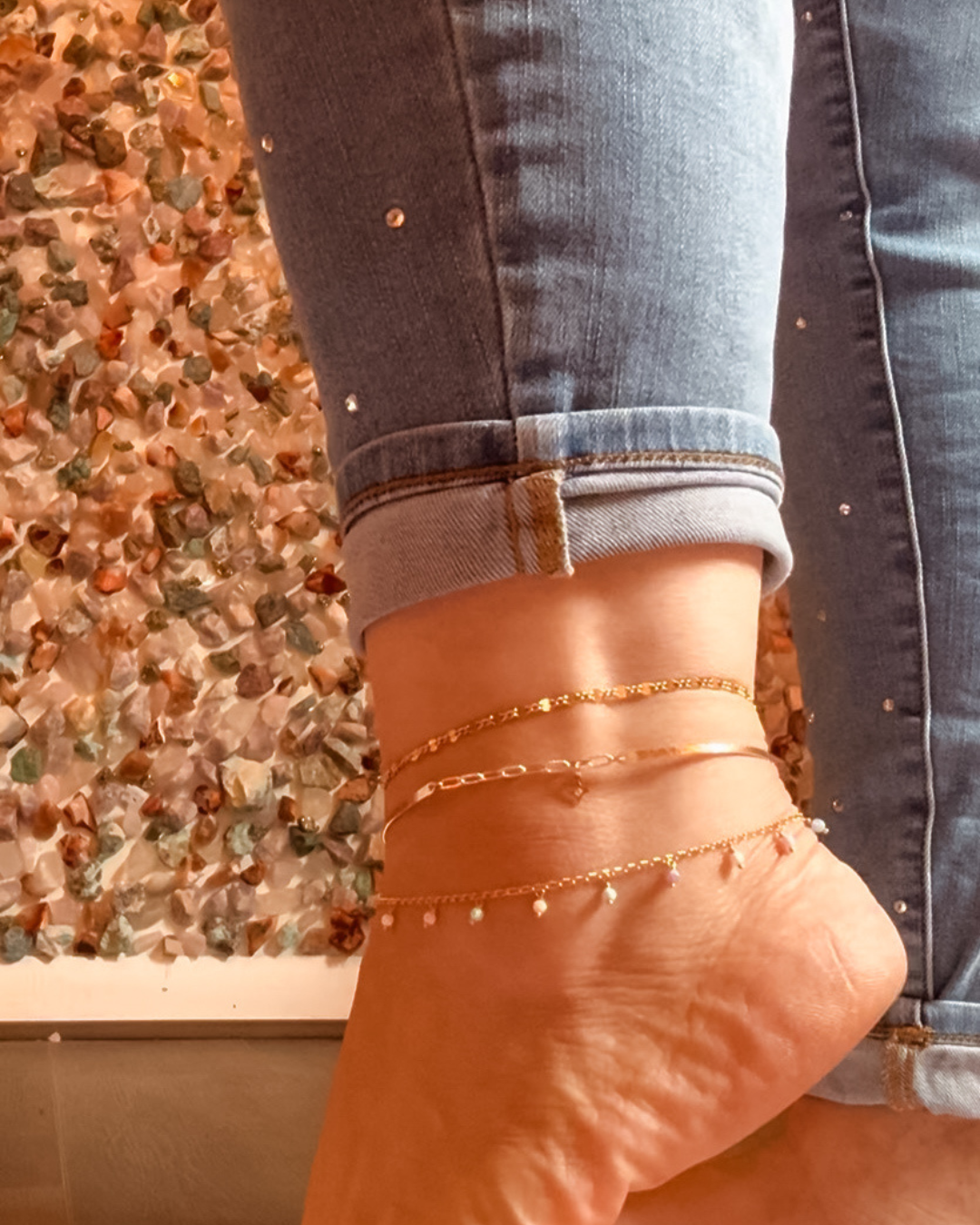 BANKLETS! Permanent Jewelry Anklet Bangle- 14k Gold Fill or Sterling Silver
