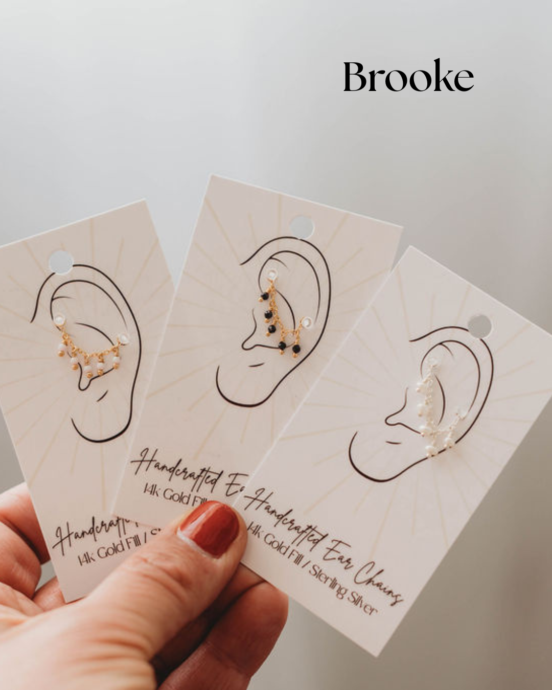 Ear Chains- 14k Gold Fill or Sterling Silver