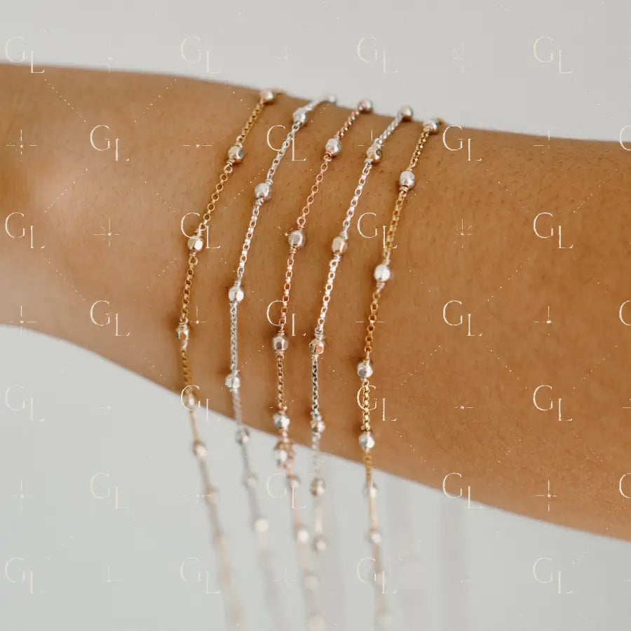 3mm Faceted Satellite Mixed Metal Permanent Jewelry Chain (3 feet) PREORDER