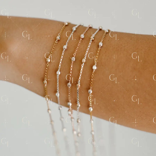 3mm Faceted Satellite Mixed Metal Permanent Jewelry Chain (3 feet) PREORDER