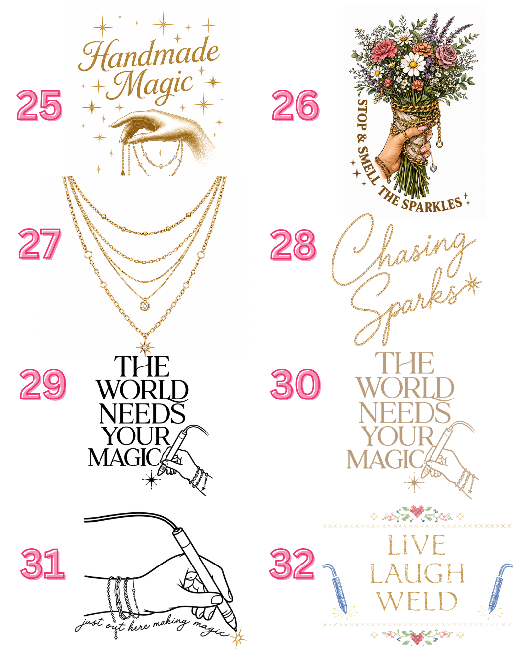 Custom Permanent Jewelry Graphic Tees + Sweatshirts