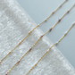 Pink Pearl, Double Single and Tiny Pearl Permanent Jewelry Chain- READY TO SHIP