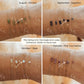 4mm TRIPLE Birthstone Connector - 14k Gold Fill & Sterling Silver