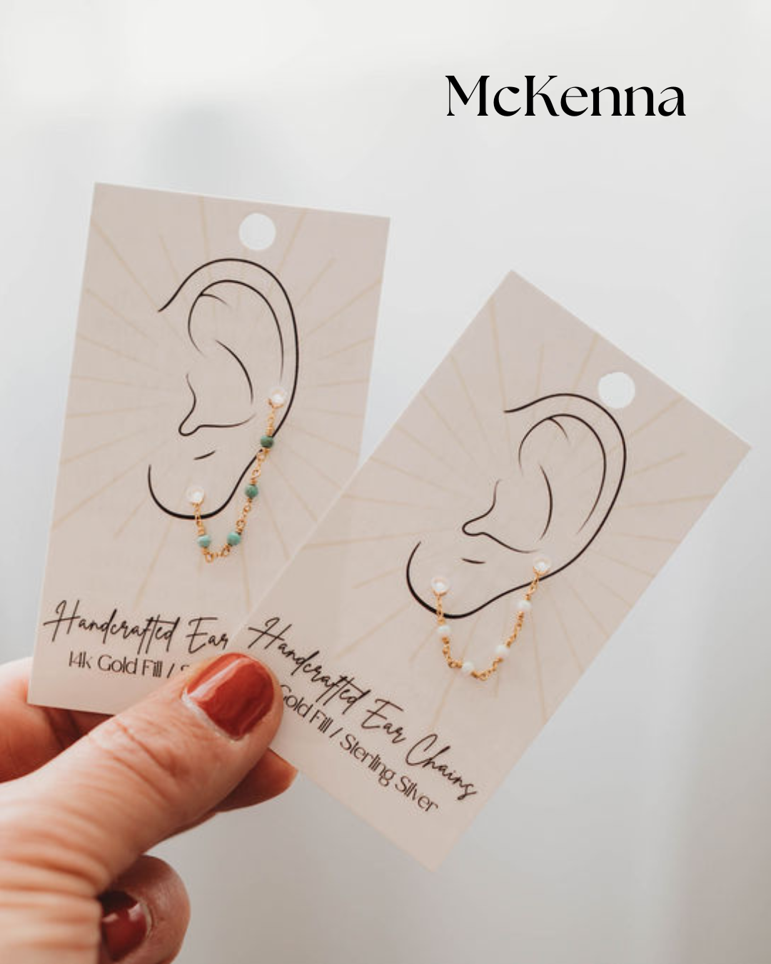 Ear Chains- 14k Gold Fill or Sterling Silver