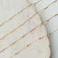 Tiny Gems- Peach Moonstone, Goldstone, Pink Opal, Turquoise Gemstone Permanent Jewelry Chain READY TO SHIP