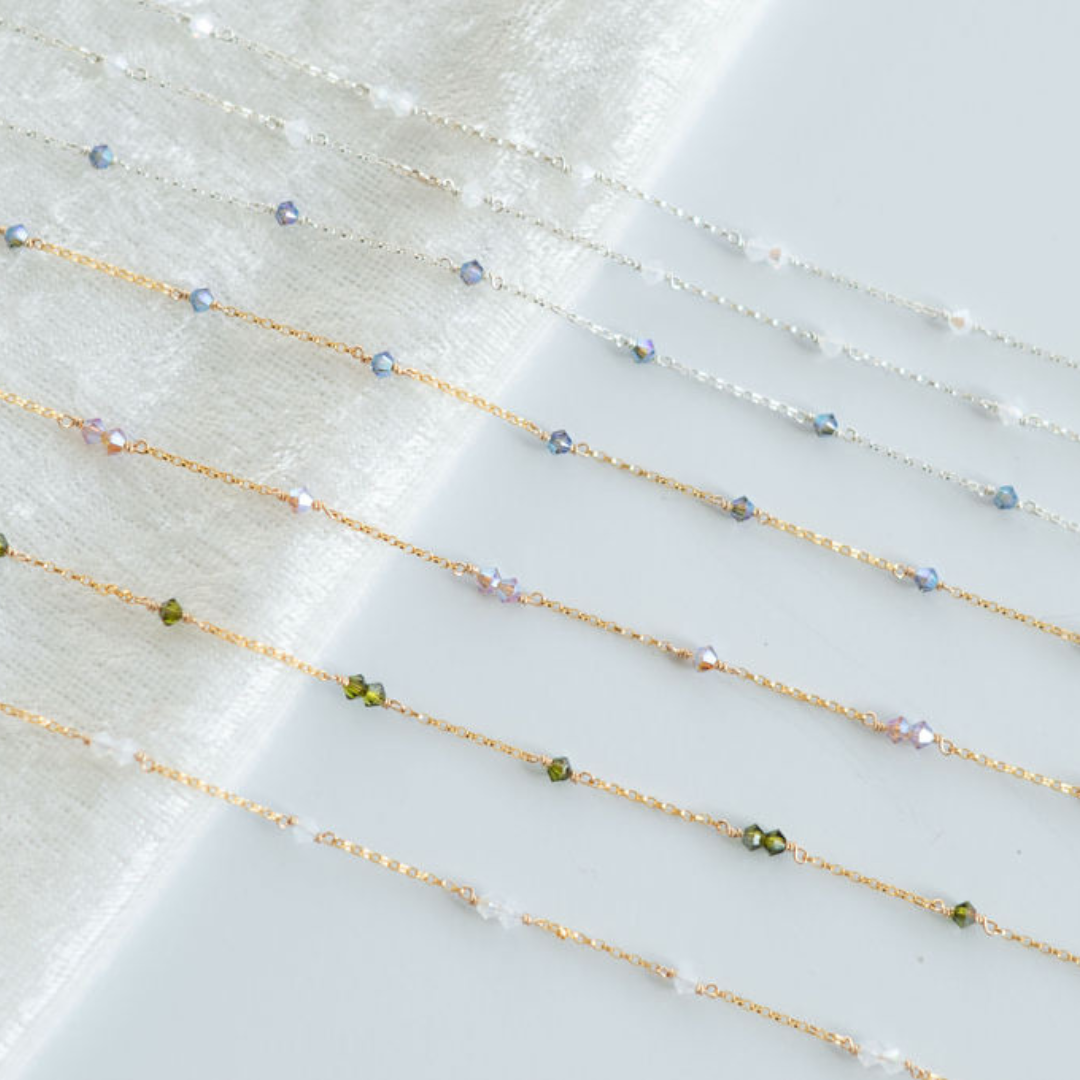 Swarovski Crystal Permanent Jewelry Chain- READY TO SHIP