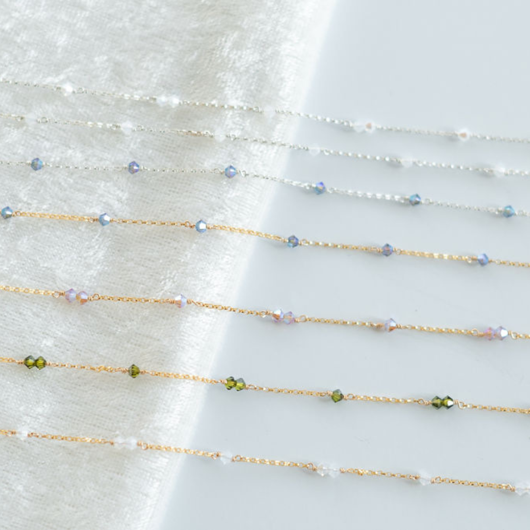 Swarovski Crystal Permanent Jewelry Chain- READY TO SHIP