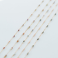 Sapphire, Cubic Zirconia, Tourmaline, Peach Moonstone, Dalmatian Jasper Permanent Jewelry Chain - READY TO SHIP