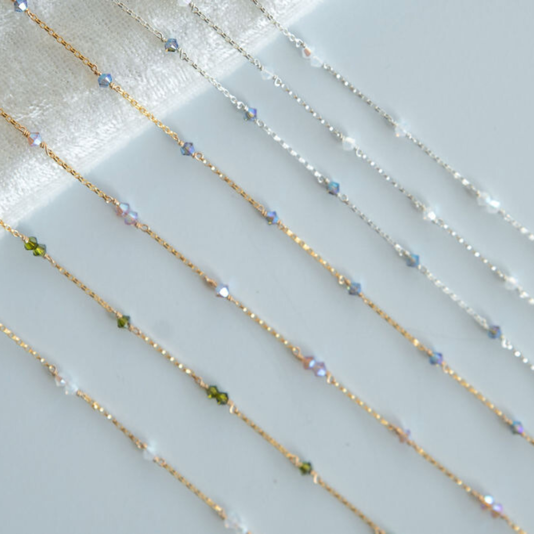 Swarovski Crystal Permanent Jewelry Chain- READY TO SHIP