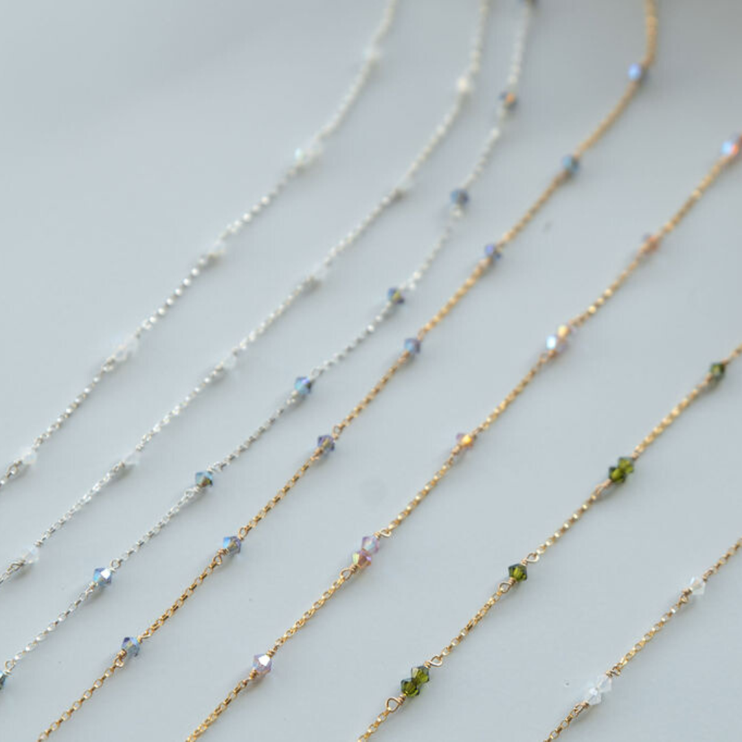 Swarovski Crystal Permanent Jewelry Chain- READY TO SHIP
