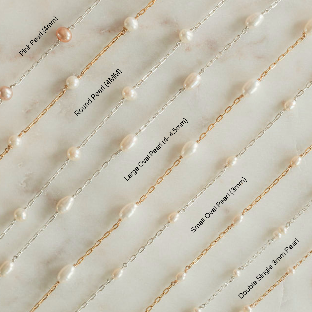 Pearl Satellite Permanent Jewelry Chain PREORDER (3 feet)