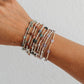 Gemstone Heart Gold Fill and Sterling Silver Bracelet PREORDER
