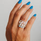 Triple Heart Beaded Ring 14k Gold Fill + Sterling Silver - SINGLE FINGER RING