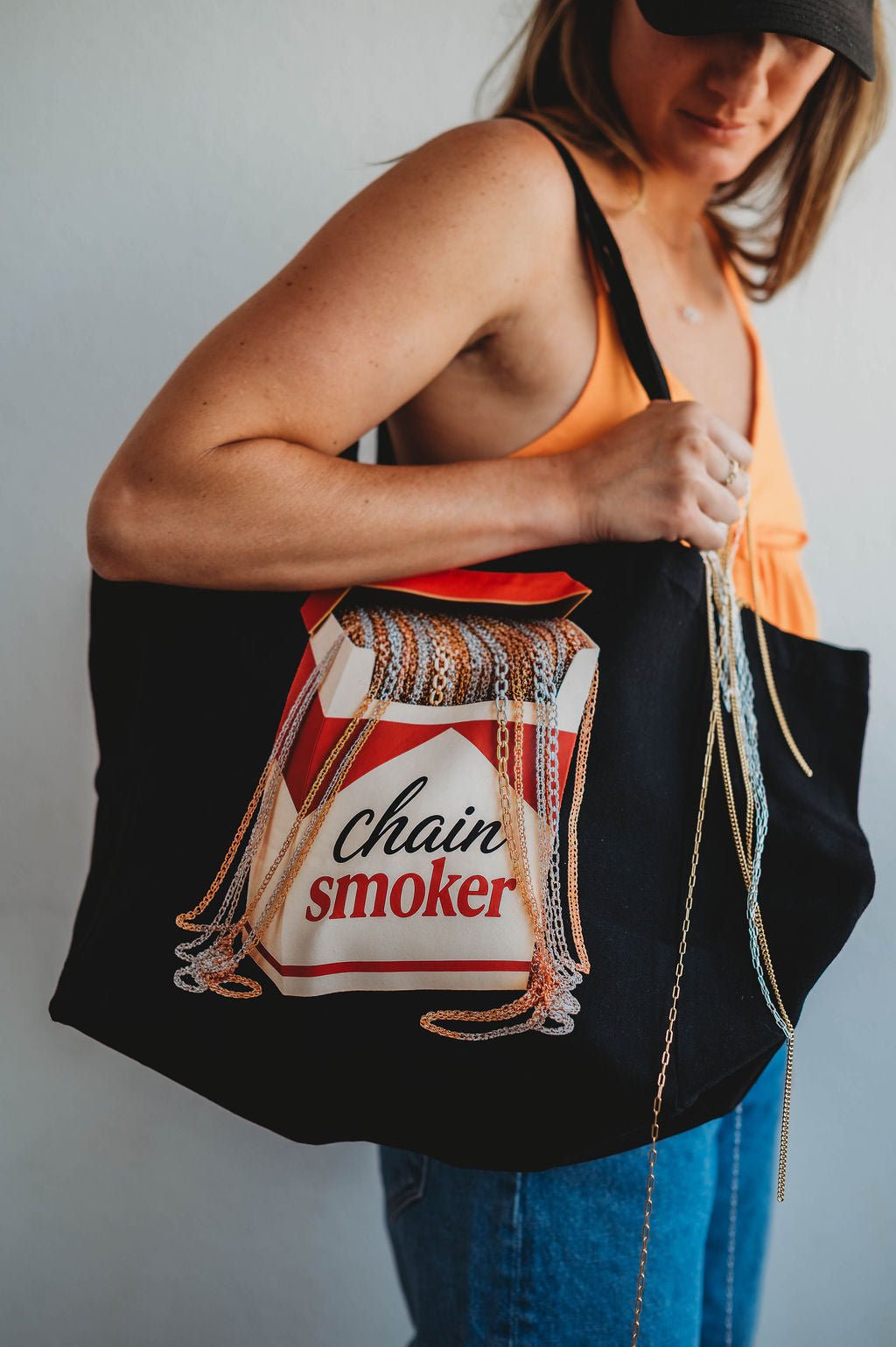 Custom Permanent Jewelry Graphic Tote Bag