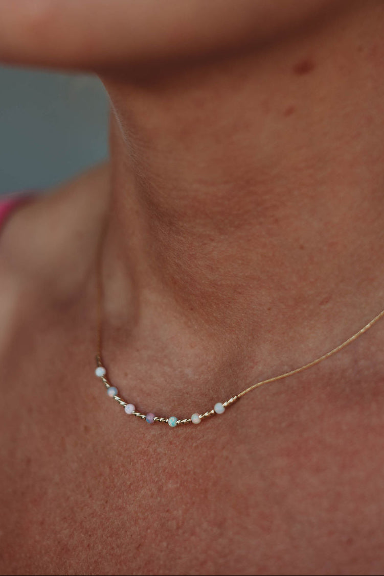 Daydream Necklace- 14k Gold Fill/ Sterling Silver - Opalite Collection