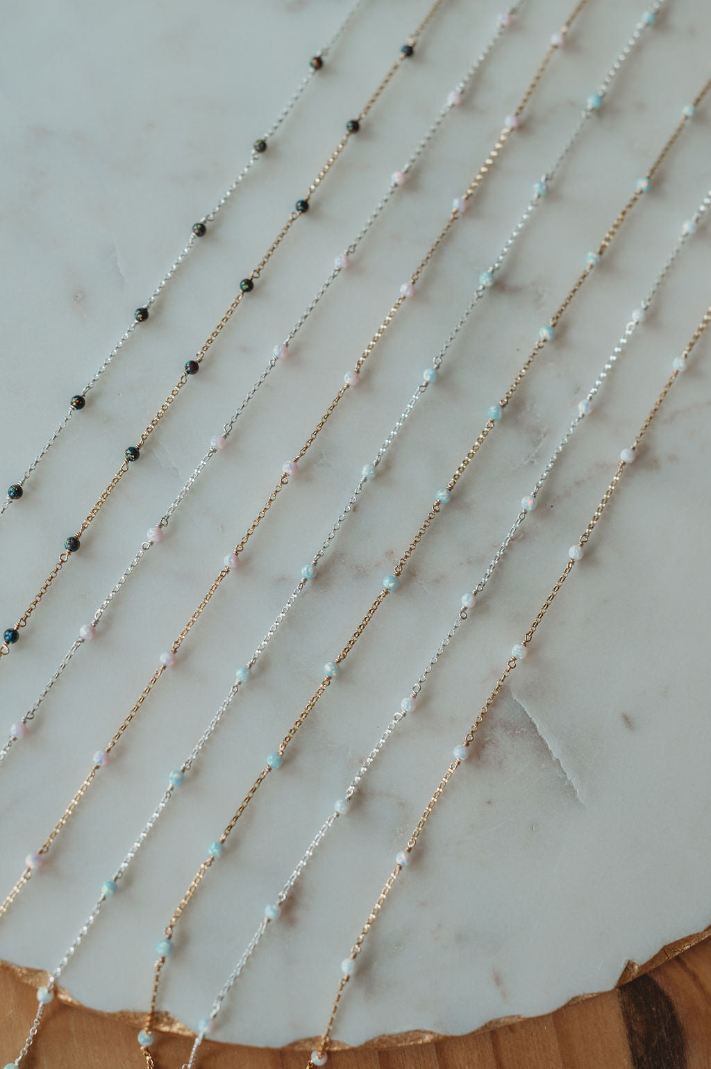 Opal Single Satellite Permanent Jewelry Chain (3 feet) PREORDER