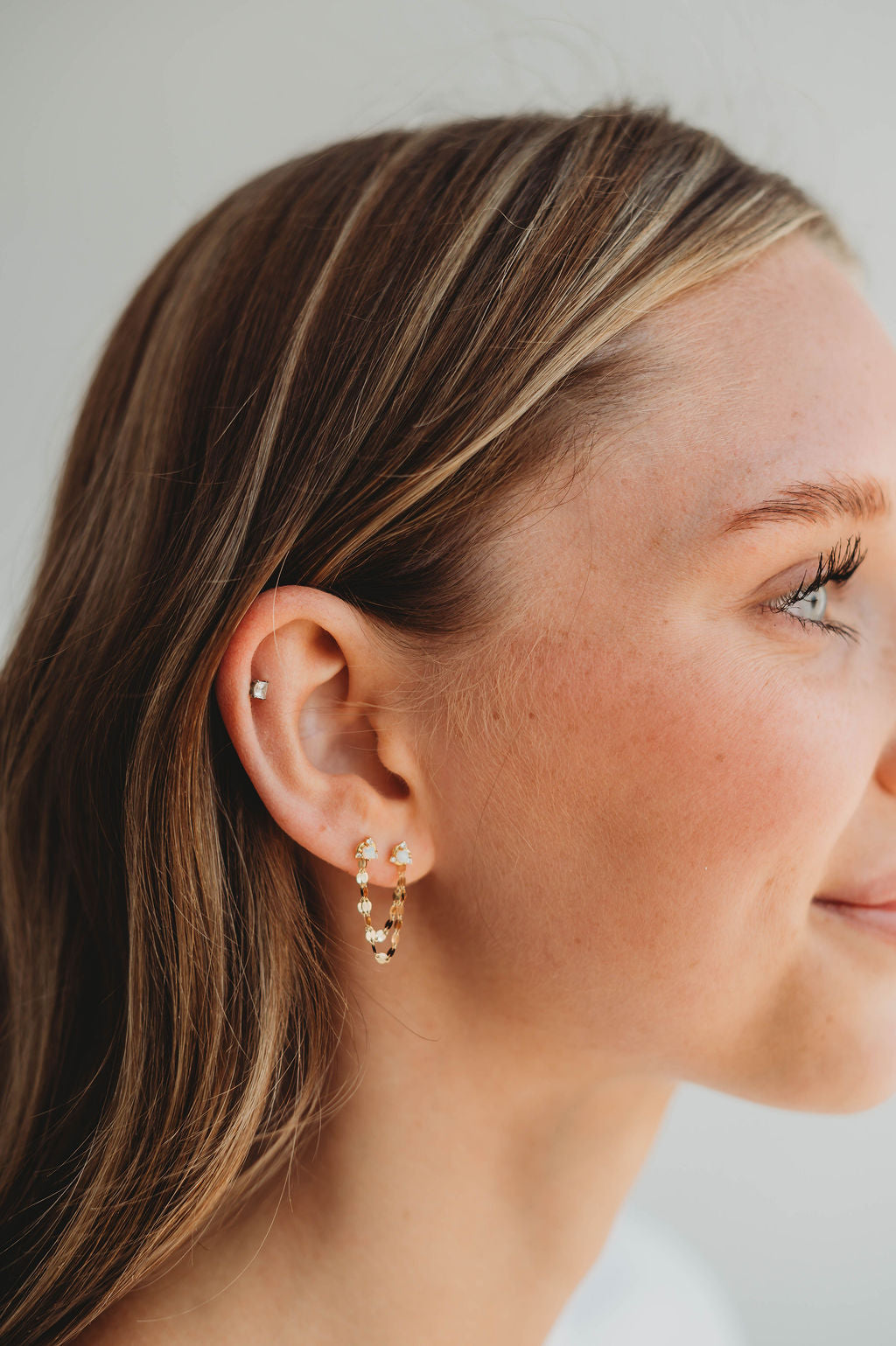 Ear Chains- 14k Gold Fill or Sterling Silver