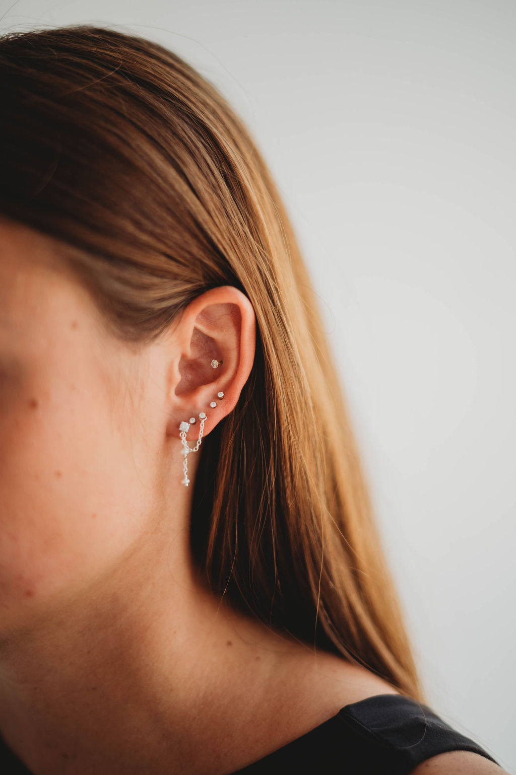 Ear Chains- 14k Gold Fill or Sterling Silver