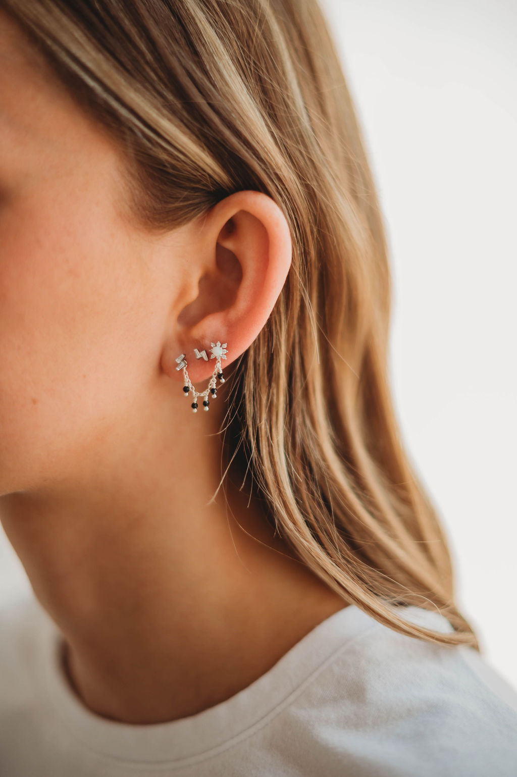 Ear Chains- 14k Gold Fill or Sterling Silver
