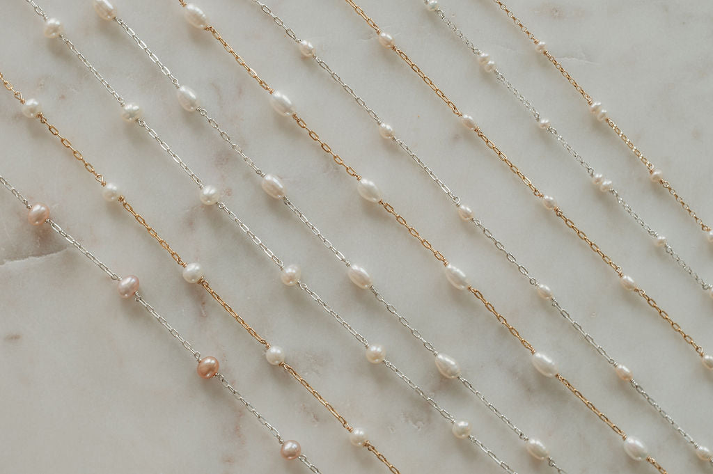 Pearl Satellite Permanent Jewelry Chain PREORDER (3 feet)