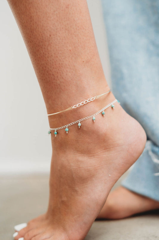BANKLETS! Permanent Jewelry Anklet Bangle- 14k Gold Fill or Sterling Silver
