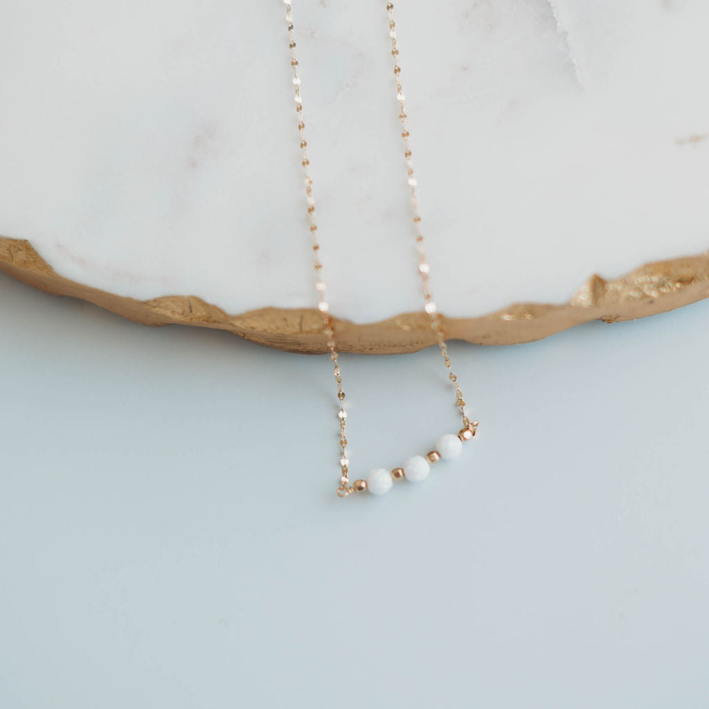 Radiant Necklace- 14k Gold Fill/ Sterling Silver - Opalite Collection