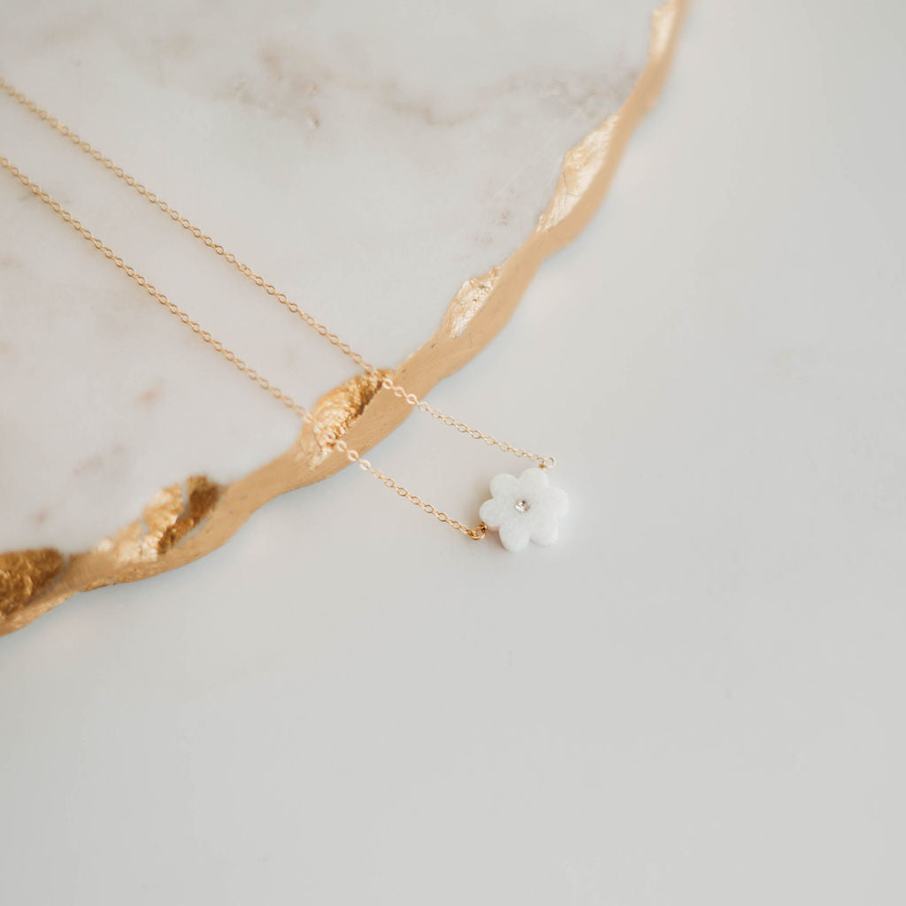 Bloom Necklace- 14k Gold Fill/ Sterling Silver - Opalite Collection