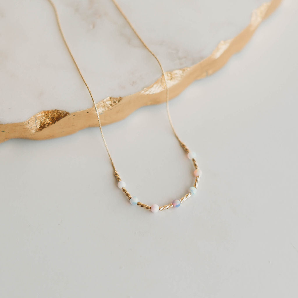 Daydream Necklace- 14k Gold Fill/ Sterling Silver - Opalite Collection