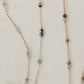 READY TO SHIP Shades of Blue Satellite Gemstone Permanent Jewelry Chain (3 feet)