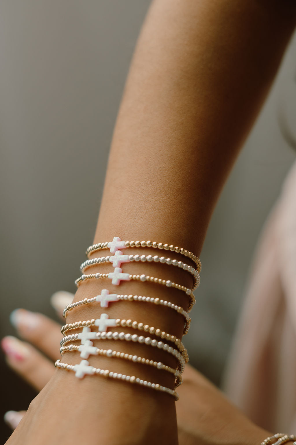 Opal Cross Bracelet