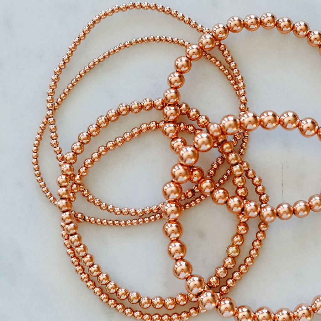 Simply Beaded 14k Rose Gold Fill Bracelet - WHOLESALE