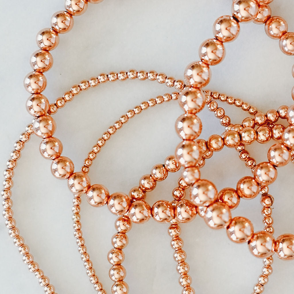 Simply Beaded 14k Rose Gold Fill Bracelet - WHOLESALE